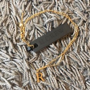 NWT JCrew Initial R Necklace
